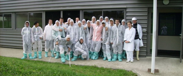 First year pig-breeding students trip to France