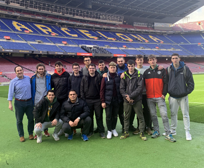 Students visited Barça soccer field.